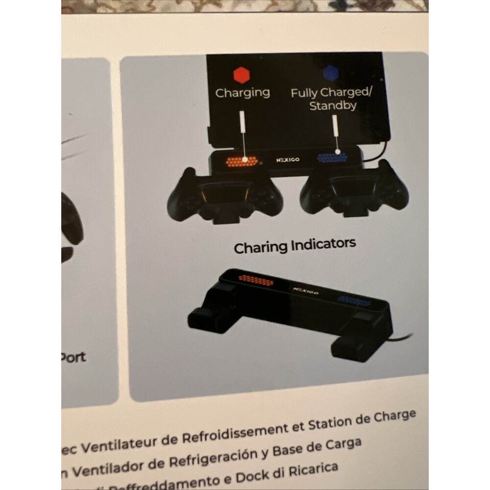 NexiGo PS5 Horizontal Stand with Cooling Fan & charging Dock for PS5 New Sealed - Picture 7 of 7